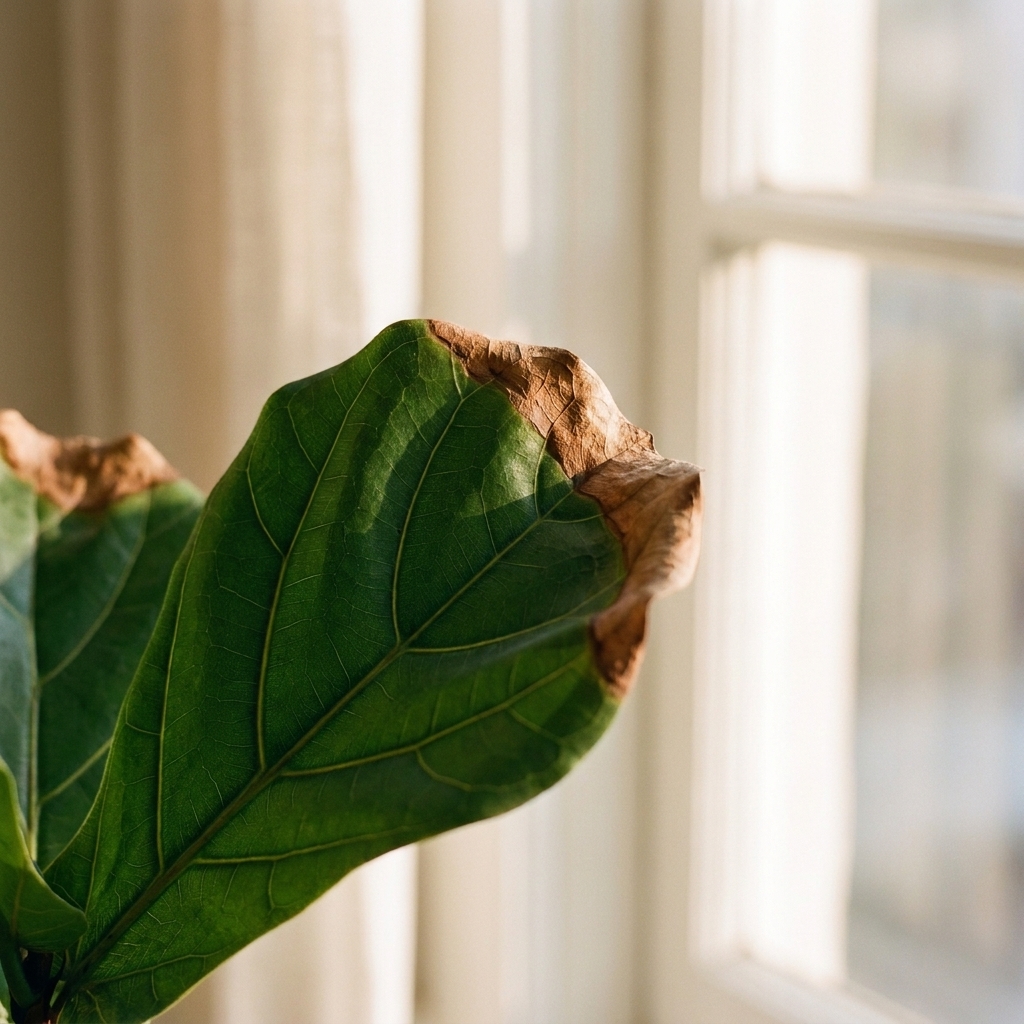 Brown, Crispy Leaf Tips on Indoor Plants