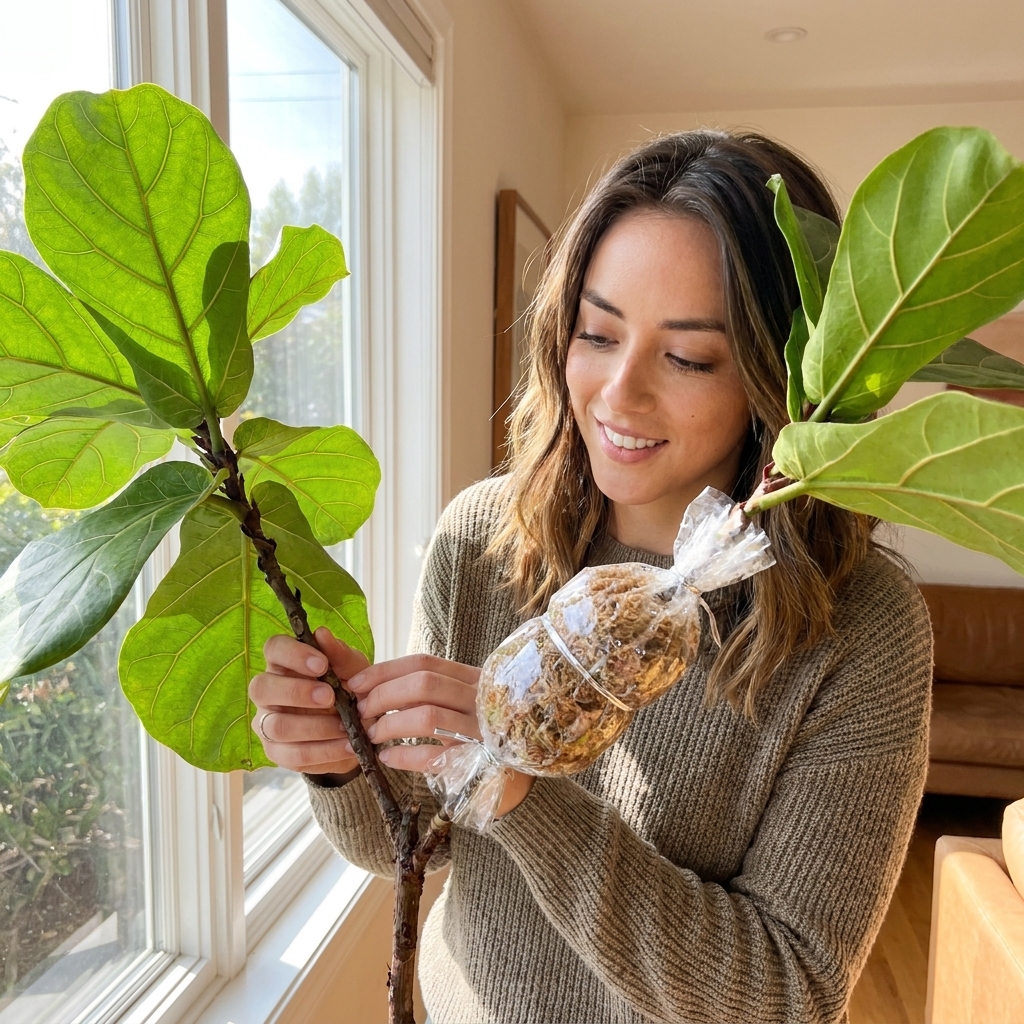Propagating a Fiddle Leaf Fig: Stem Cuttings vs. Air Layering